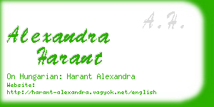 alexandra harant business card